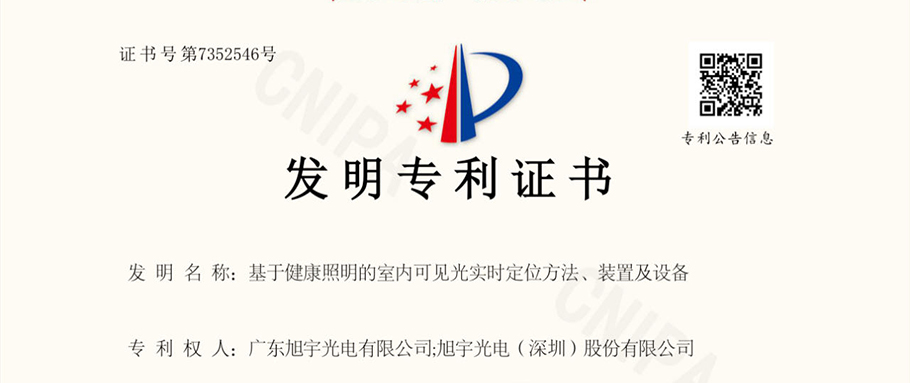 喜報 | 旭宇光電榮獲可見光通信領(lǐng)域國家發(fā)明專利授權(quán)